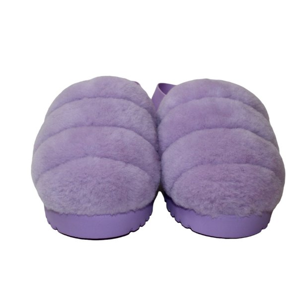 UGG Super Fluff Slipper Sandals Elastic strap Lavender Women's 10 NEW! - Picture 2 of 11